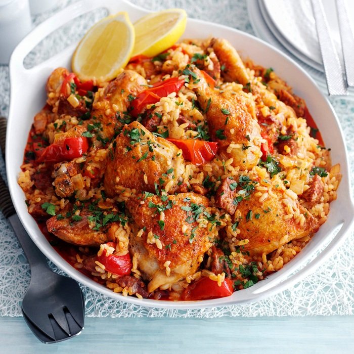 Riz au poulet et chorizo